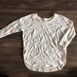 Aritzia 3/4 length white sheer top